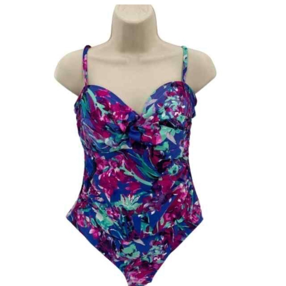 Women’s Catalina Purple & Pink Floral Swimsuit Size XL!